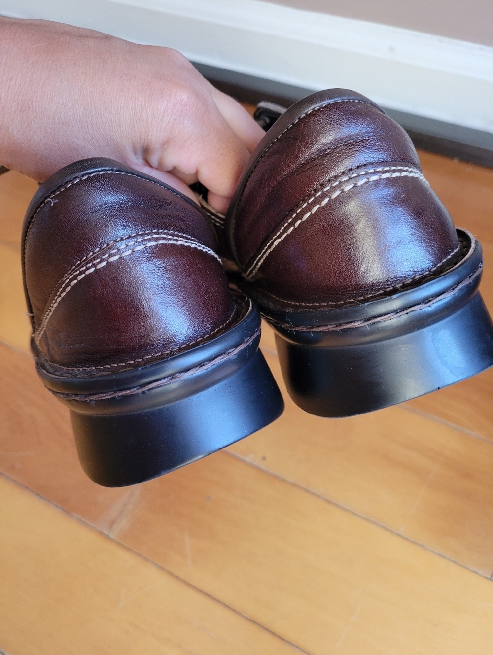 NAOT Shoes Lace-up Stitch Women's Shoes Brown Leather US 10 EU 41 Flat Ones - Picture 4 of 12